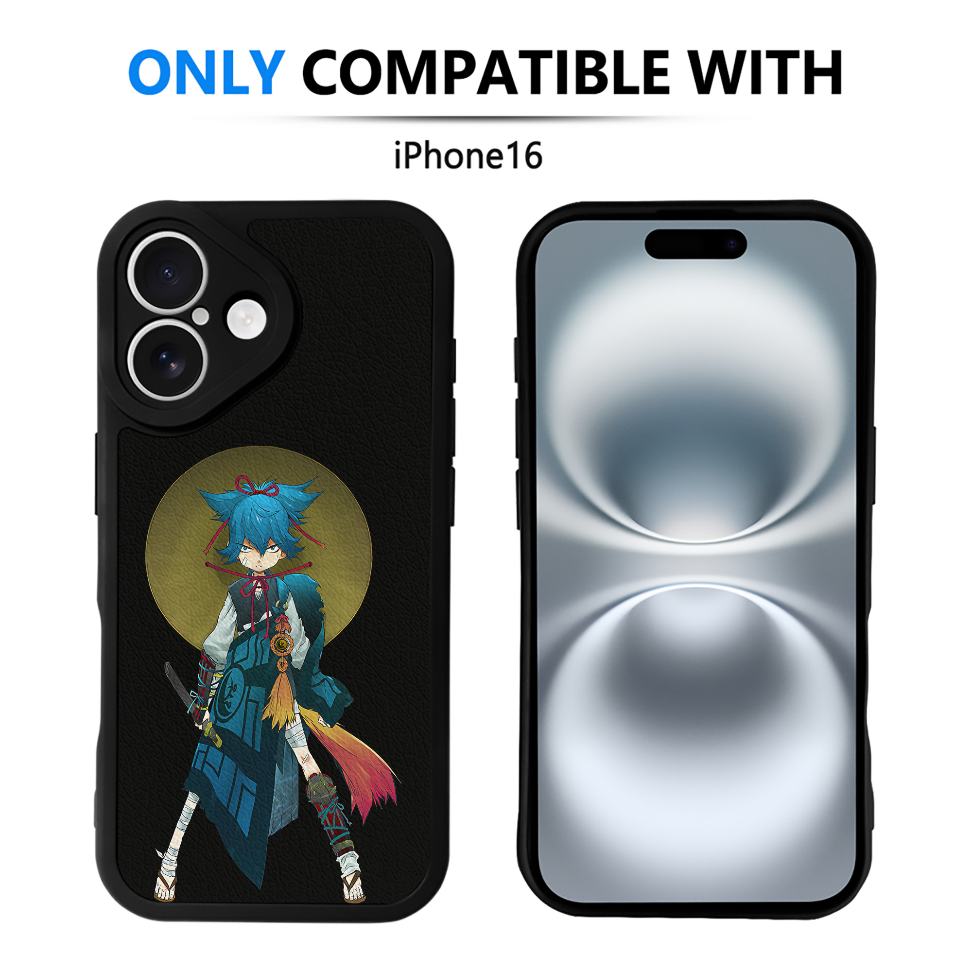 （画像用） 刀剣乱舞 Touken Ranbu 【iPhone 16シリーズ対応】シリコンスマホケース（レザー調） 材質：シリコン